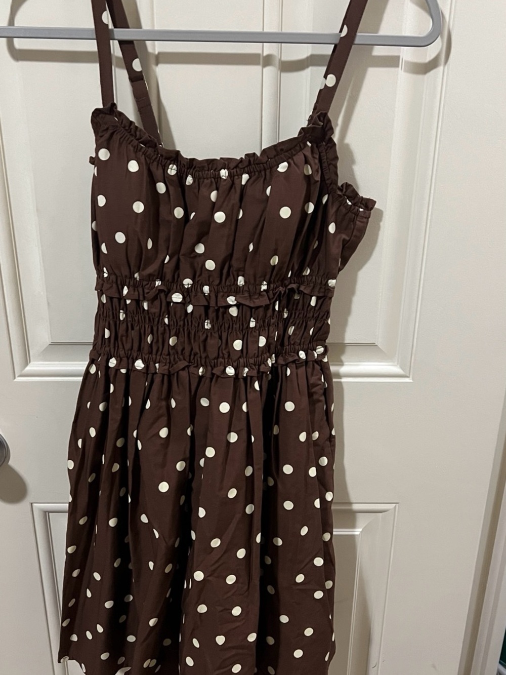 Abercrombie & Fitch Brown Polka Dot Mini Dress - Picture 4 of 5